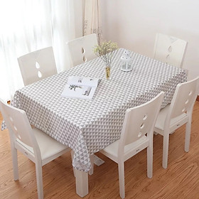 Mua Khăn trải bàn vải bố - Họa tiết Tam giác xám - mẫu B10