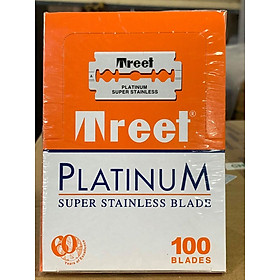 Lưỡi lam Treet cam Treet Platinum Hộp 100 lưỡi + Quà tặng dùng thử