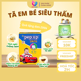 Combo 6 gói Tã/Bỉm Quần Em Bé Pep.up Cottony 3D Gói Nhỏ Siêu Mềm Mại, Siêu Khô Thoáng, Kháng Khuẩn Size S/M/L/XL