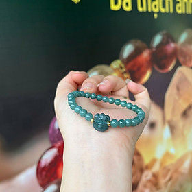 Vòng Lam Ngọc 6mm Mix Túi Tiền – Đá Tự Nhiên Cao Cấp, Trang Sức Sang Trọng Dành Cho Nữ