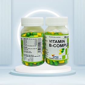 Viên uống Vitamin Bcomplex, lọ 100 viên, tăng cường sức đề kháng, hỗ trợ sức khỏe