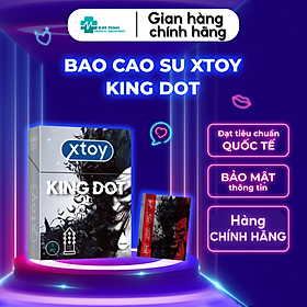 Bao cao su bi XTOY KING DOT 9 bi lớn siêu mỏng nhiều gel bôi trơn, hương chocolate