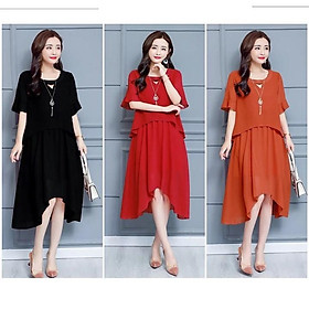 DRESS219-ĐẦM XÒE CÁCH ĐIỆU THỜI TRANG S-6XL
