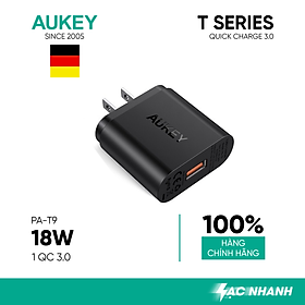 Adapter Sạc Aukey PA-T9 1 Cổng USB - Hàng Chính Hãng