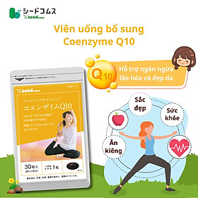Viên Uống Bổ Sung Coenzyme Q10 Hỗ Trợ Ngăn Ngừa Lão Hóa và Đẹp Da Seedcoms Nhật Bản