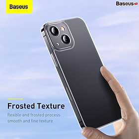 Ốp lưng kính cường lực nhám chống vân tay Baseus Frosted Glass Protective Case dành cho iPhone 13 Series_ Hàng Chính Hãng