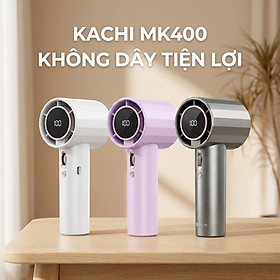 Quạt cầm tay mini Kachi MK400 pin khoẻ 100 cấp độ gió - Hàng chính hãng Hàng nhập khẩu -  Màu Hồng