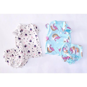 Set 3 bộ cotton bé gái Moimolpi size 5-17 kg