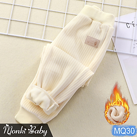 Quần nhung mềm lót lông mịn cho bé trai và gái, chất đẹp dày dặn, giữ ấm tốt, hàng QC cao cấp phom dáng đẹp | MQ30