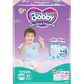 Tã quần Bobby XXXL31 - Mẫu mới của Tã Quần Trẻ Em Bobby XXXL29 - Size Đại Cho Bé Từ 20-35kg - Hsd mới