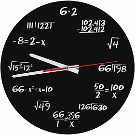 Đồng hồ treo tường, Đồng hồ treo tường sáng tạo Thiết kế độc đáo Công thức đồng hồ toán học cho lớp học, nhà, trang trí quà tặng hiện đại văn phòng