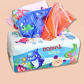 Baby Tissue Box Busy Pull Tissues Play Paper Sensory Toys for Game