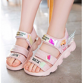 Sandal bé gái - giày đi học cho bé gái ( Mẫu mới nhất in hình công chúa ) HQ059