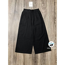 Quần Đũi Nữ Ống Rộng, Culottes Dáng Lửng, Cạp Chun Sau, Form Rộng, Nhiều Màu Sắc (Đen, Trắng, Ghi, Nâu, Be)