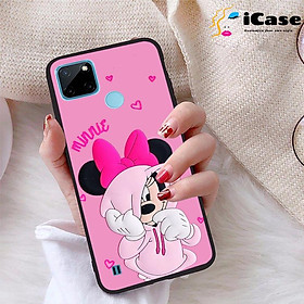 Ốp lưng iCase dành cho Realme C21Y chất liệu viền dẻo lưng cứng nhám TPU có hai lỗ xỏ dây đeo in nổi 4D hình bộ sưu tập HOAT HINH 15