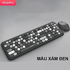 Combo bàn phím chuột không dây MOFII 666 thiết kế hiện đại đa dạng màu sắc kết nối bằng chip USB 2.4GHz - HÀNG CHÍNH HÃNG