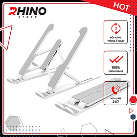 Mua Giá đỡ Laptop  cho macbook  ipad tản nhiệt Rhino KL103  kệ đỡ máy tính nhựa ABS + nhôm cao cấp  gấp gọn - Hàng Chính Hãng