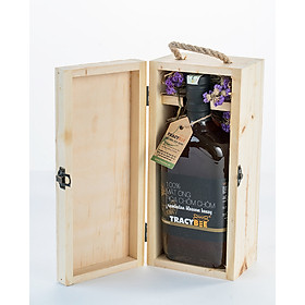 Hộp quà gỗ đơn mật ong hoa chôm chôm 850G