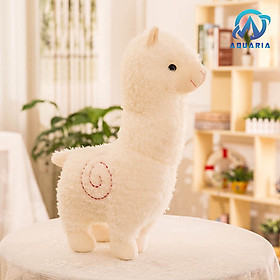 Gấu bông lạc đà Alpaca  Nhiều mầu - Size 28 cm  Quà tặng thú nhồi siêu dễ thương  Gối ôm cho bé ngủ ngon - Trắng