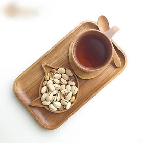 Mua Khay gỗ đựng trà  bánh  khay phục vụ - Chữ nhật nhỏ: 25 x 14.5 cm