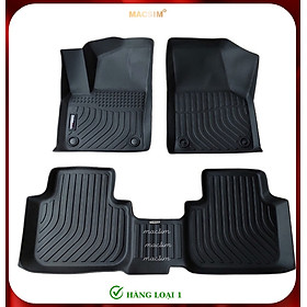 Thảm lót sàn xe ô tô Volkswagen Teramont X (sd) Nhãn hiệu Macsim chất liệu nhựa TPE cao cấp màu đen