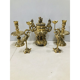 Mua Bộ đỉnh đồng thờ cúng bằng đồng cao 35cm