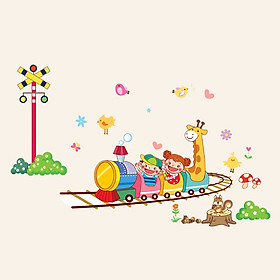Mua Decal Dán Tường Đoàn Tàu Cho Bé Binbin EB79 (50 x 110 cm)