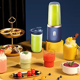 Mua XAY SINH TỐ JUICING CUP 300ML CẦM TAY 6 LƯỠI SỬ DỤNG PIN  SẠC CỔNG USB SIÊU TIỆN ( TẶNG KÈM NẮP CỐC)