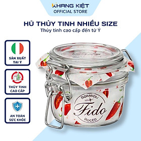 Hũ thủy tinh Italy Bormioli Rocco Fido 130ml, nắp ron kín hơi, cất trữ thực phẩm trong ngăn đông tủ lạnh