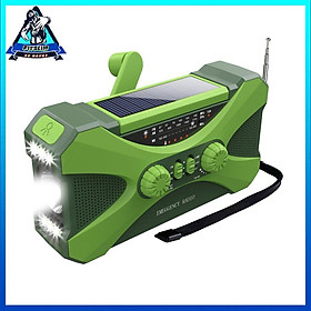 Mua Đài radio FM  AM  WB đa năng 10000mAh sạc tay quay  năng lượng mặt trời  tích hợp đèn pin  cảnh báo cháy  sạc được cho thiết bị khác