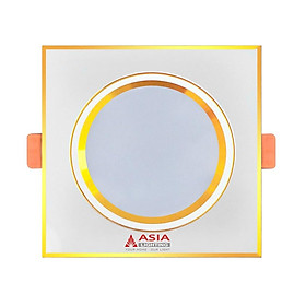 Đèn âm trần mặt vuông viền vàng 7W_Asia Lighting_Hàng chính hãng - Vàng