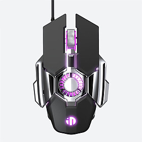 Mua Chuột chơi game quang học quạt tản nhiệt có dây Inphic X7 7200DPI 6 nút Đèn nền RGB công thái học - Hàng chính hãng