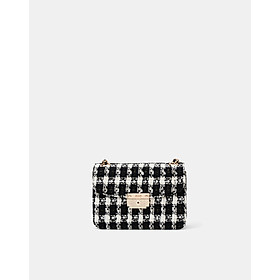 Túi Xách Nữ thời Trang JUNO Cỡ Nhỏ Hình Hộp Đeo Vai Phối Tweed TXN747
