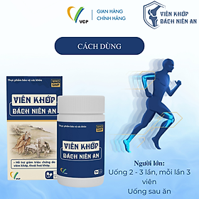 Combo 2 Lọ 60 Viên ,Viên Khớp Bách Niên An VCP Pharma - Hỗ Trợ Làm Trơn Ổ Khớp, Giảm Nguy Cơ Thoái Hóa Khớp