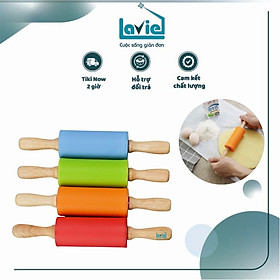 Mua Cây Cán Bột Silicon Cán Gỗ Loại Nhỏ (22.5 × 4.3 cm) - Màu Ngẫu Nhiên