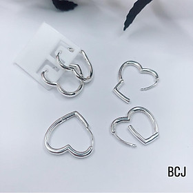 Bông tai bạc thời trang chốt ren xoắn cao cấp chất liệu bằng bạc ta SA0095 - Bạc trang sức PKG