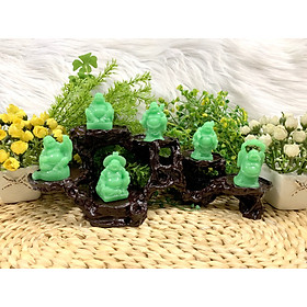 Mua Full Set 6 tượng Bồ Tát Di Lặc Hoan Hỉ Tài Lộc tọa đế 6 chân  ( Hình Thật - Video Thật )