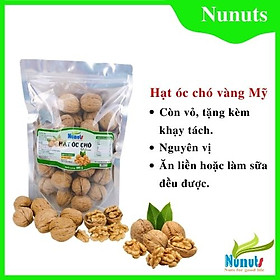 HẠT ÓC CHÓ VÀNG CÒN VỎ NUNUTS BỊCH 500G