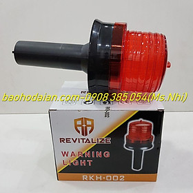 Đèn cảnh báo màu đỏ sử dụng năng lượng mặt trời RKH-002S- Hình thật