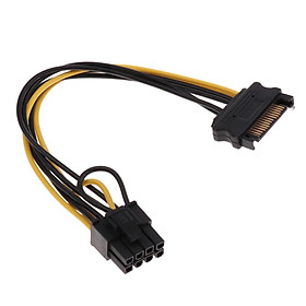 SATA 15 pin to (6+2) pin PCI-E Express Cable Adapter for PC Laptop Computer