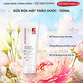 Sữa rửa mặt Thảo Dược Sắc Ngọc Khang 100g không gây khô da, Sạch Mịn, Sáng Da, Mờ Nám Sạm