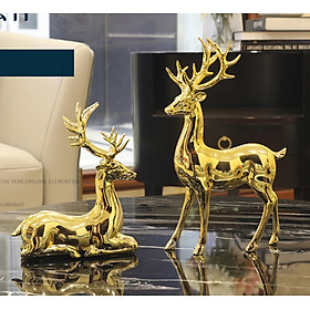 Gold Deer sản phẩm trang trí cao cấp hươu trang trí sơn mạ vàng DHGD001