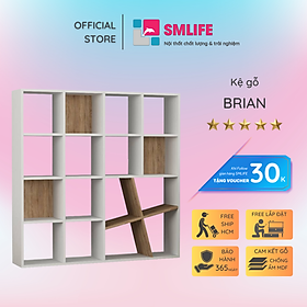 Mua Giá sách bằng gỗ thiết kế hiện đại SMLIFE Brian