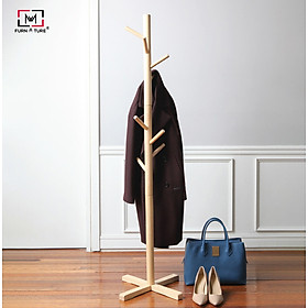 Mua CÂY TREO QUẦN ÁO HÀN QUỐC GỖ LẮP RÁP- STANDING HANGER MÀU GỖ TỰ NHIÊN