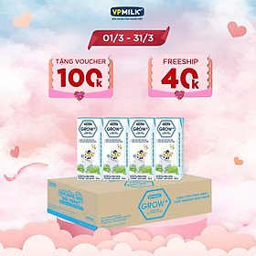 Sữa Tiệt Trùng Ít Đường VPMilk Grow+ Hộp 180ml (Thùng 48 Hộp)