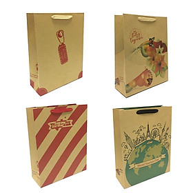 Combo 03 túi Kraft đứng lớn (32 x 26 x 10 cm) - Giao mẫu ngẫu nhiên
