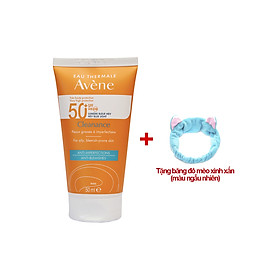 Hình ảnh Kem Chống Nắng Dành Cho Da Dầu Mụn Avene Mattifying Cleanance Sunscreen SPF50+ 50ml (Tặng băng đô mèo xinh xắn)