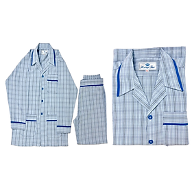 Bộ Pyjama HUONGTAM Lentol tay dài nam cao cấp(PDT01N18). Chất liệu vải loại tốt: mềm mại, thoáng mát, không phai màu