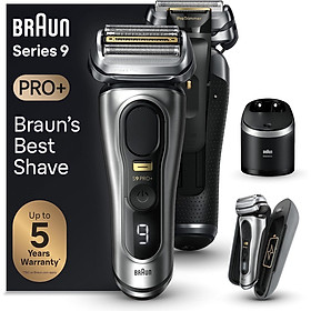 MÁY CẠO RÂU SIÊU CAO CẤP BRAUN SERIES 9PRO+ 9577CC SILVER Hàng chính hãng