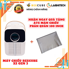 (Giá Hủy Diệt) Máy Chiếu Mini BEECUBE X2 MAX GEN 3 Hệ Điều Hành Android Kết nối Điện thoại Full HD 1080 - Hàng Chính Hãng